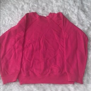 Kids hot pink crew neck